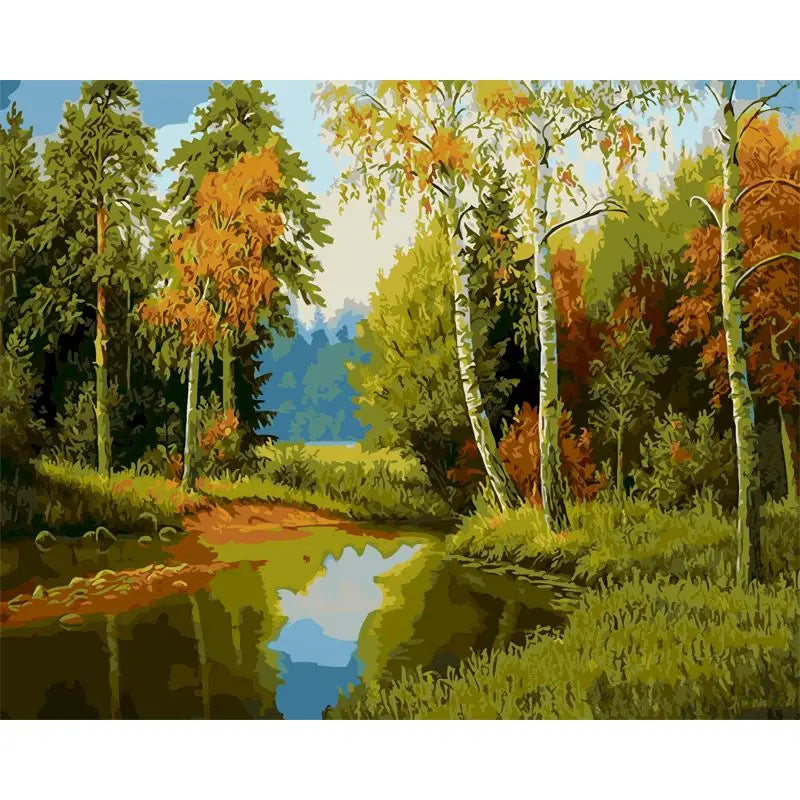 Peaceful Landscapes Paint by Number Kits for Adults