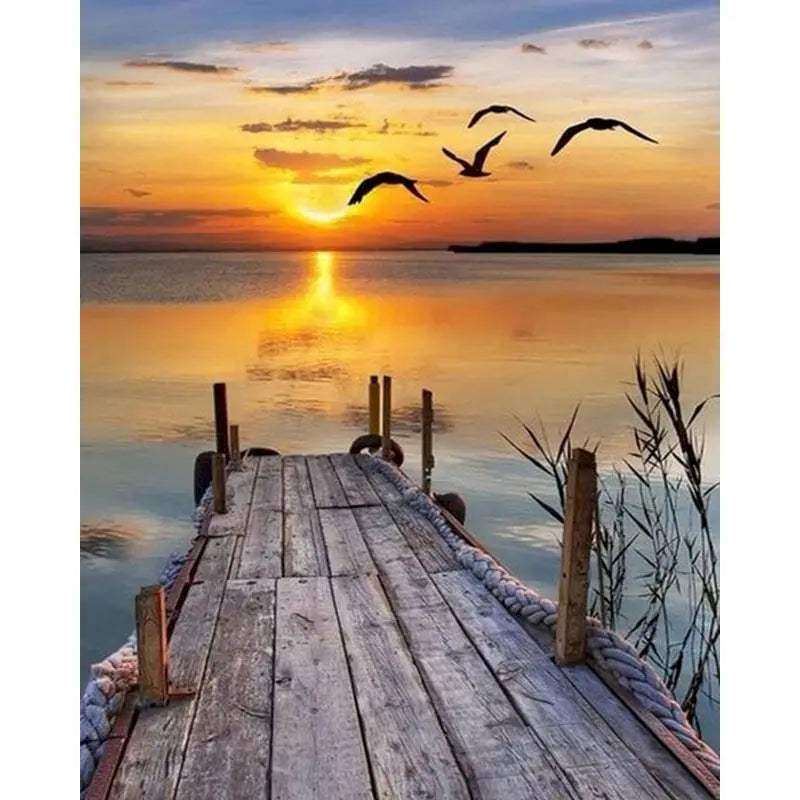 Peaceful Landscapes Paint by Number Kits for Adults