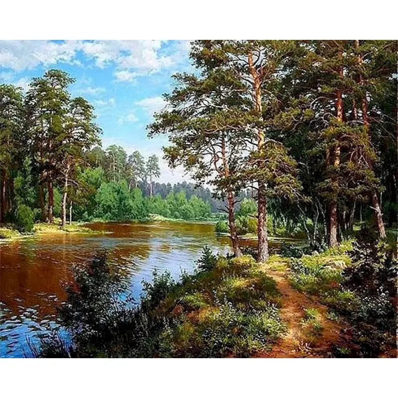 Peaceful Landscapes Paint by Number Kits for Adults