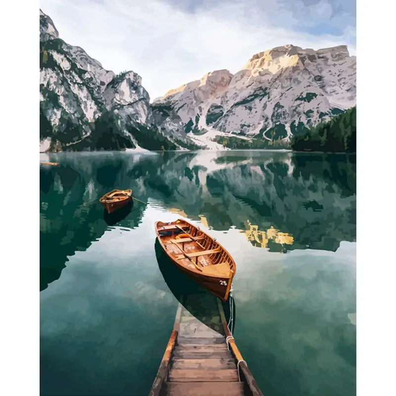 Peaceful Landscapes Paint by Number Kits for Adults