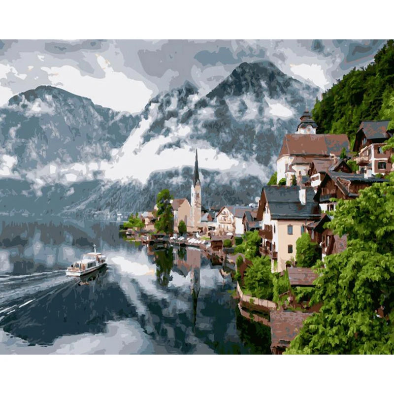 Peaceful Landscapes Paint by Number Kits for Adults