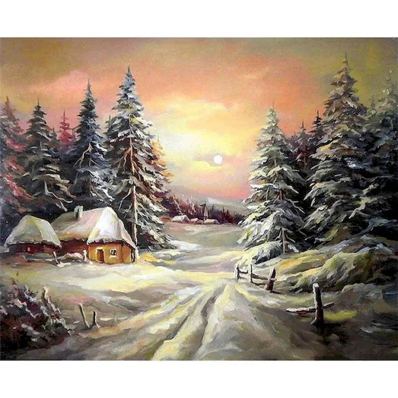 Peaceful Landscapes Paint by Number Kits for Adults