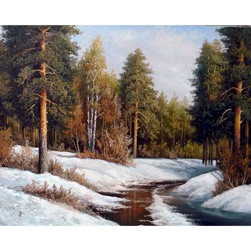 Peaceful Landscapes Paint by Number Kits for Adults