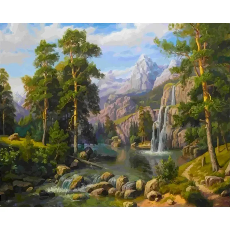 Peaceful Landscapes Paint by Number Kits for Adults
