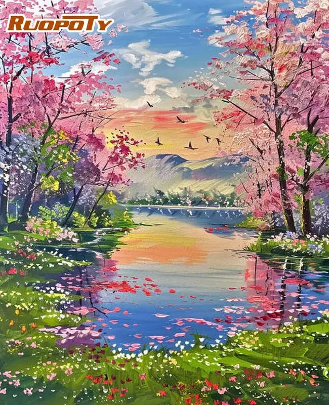 Enchanted Gardens &amp; Waterscapes Paint by Number Kits for Adults