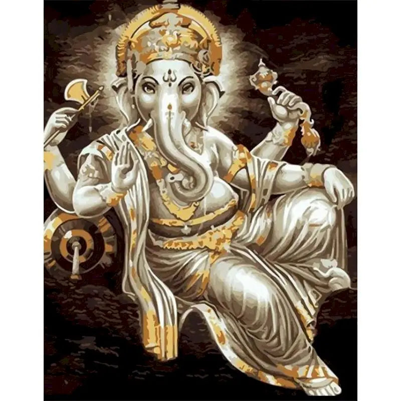 Elephant Paint by Number Kits for Adults
