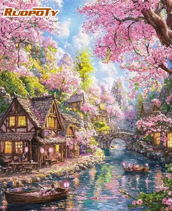 Enchanted Gardens &amp; Waterscapes Paint by Number Kits for Adults