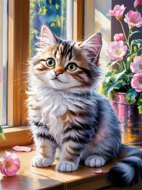 Cat Paint by Number Kits for Adults