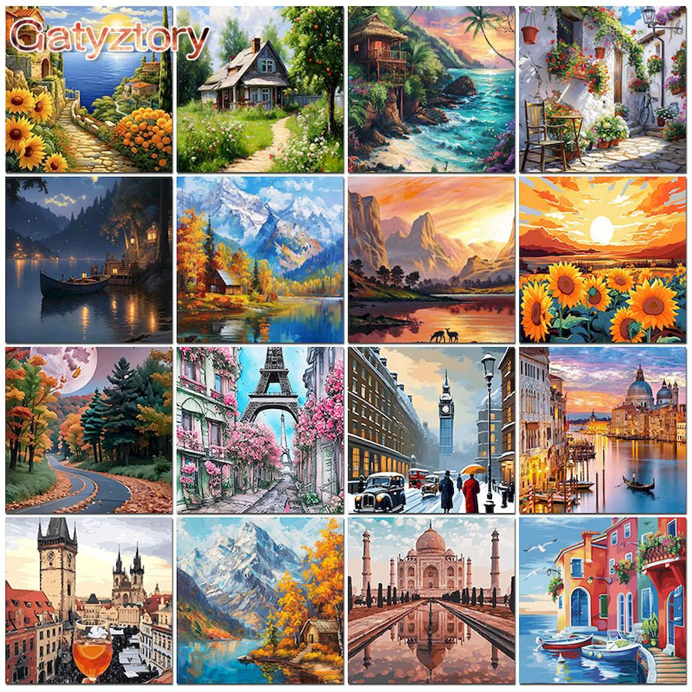 Wanderlust Paint by Number Kits for Adults