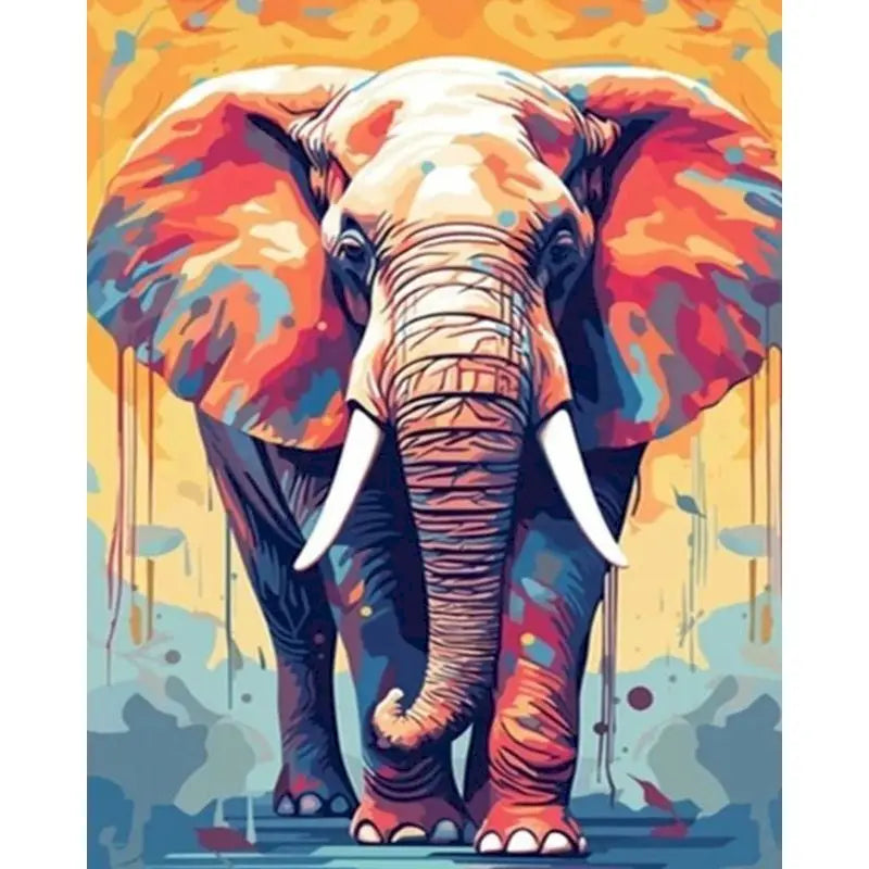 Elephant Paint by Number Kits for Adults