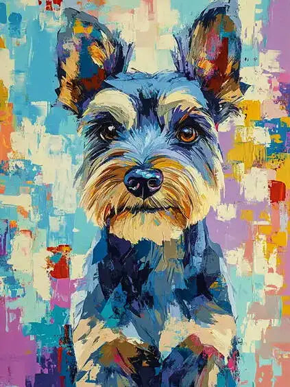 Colorful Dogs Paint by Number Kits for Adults