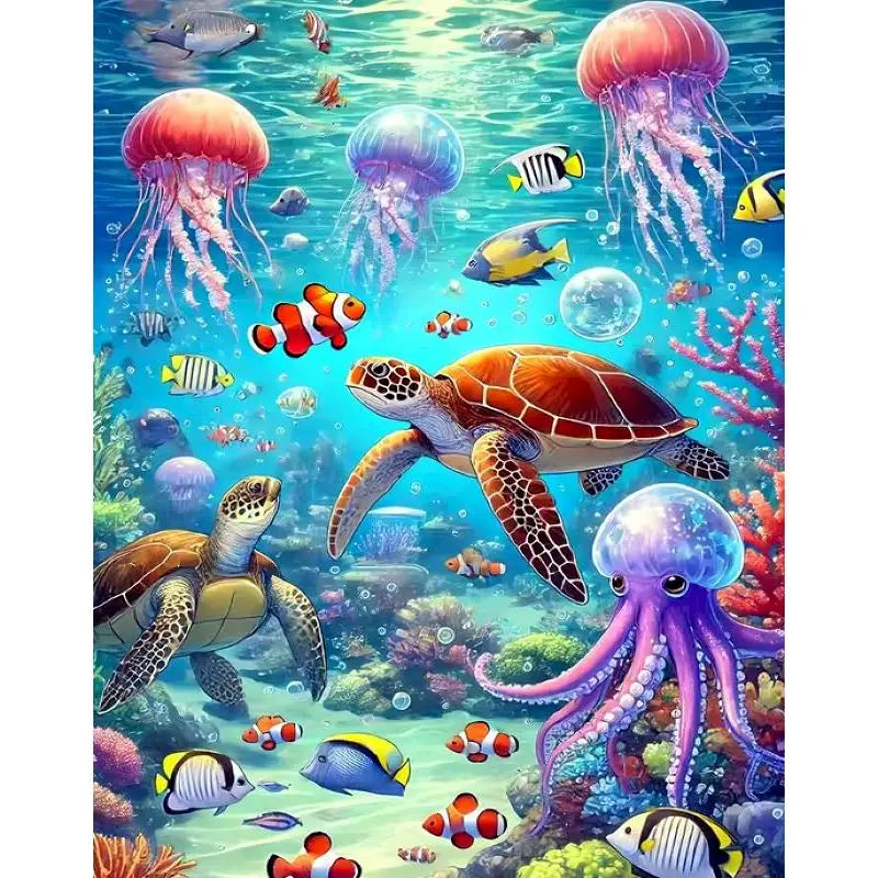 Sea Animals Paint By Number Kit