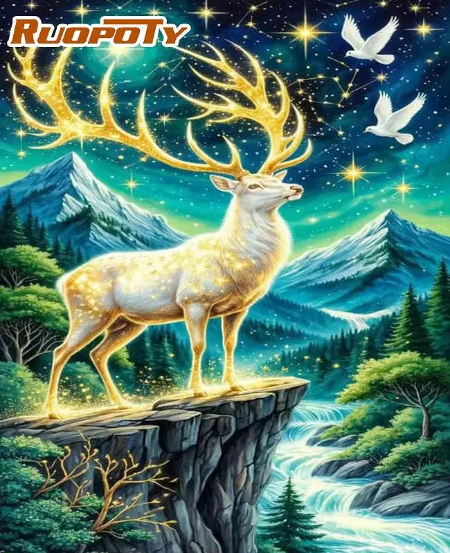 Enchanted Creatures Paint by Number Kits for Adults