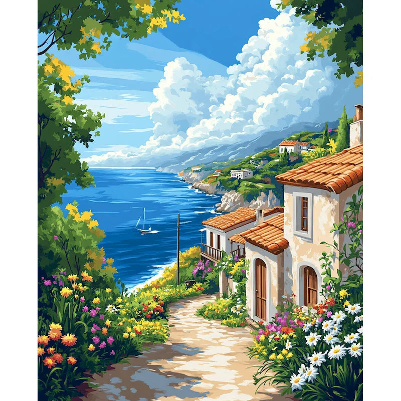 Sunny Coastal Escapes Paint by Number Kits for Adults