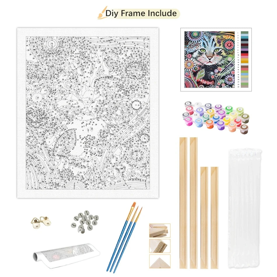 Enchanted Creatures Paint by Number Kits for Adults
