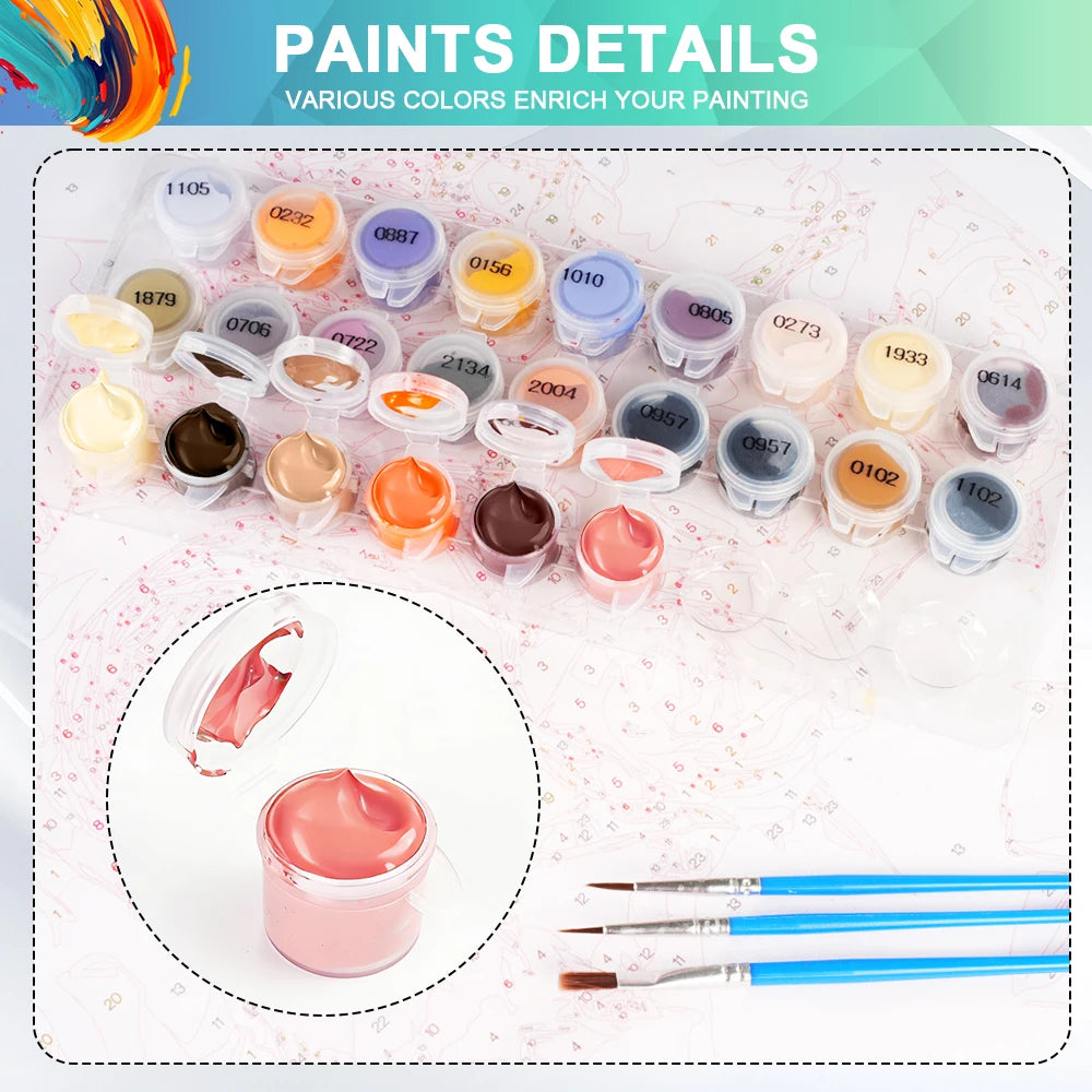 Cat Paint by Number Kits for Adults
