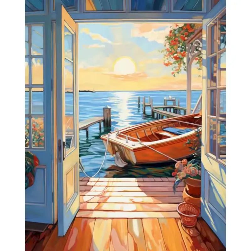 Sunny Coastal Escapes Paint by Number Kits for Adults