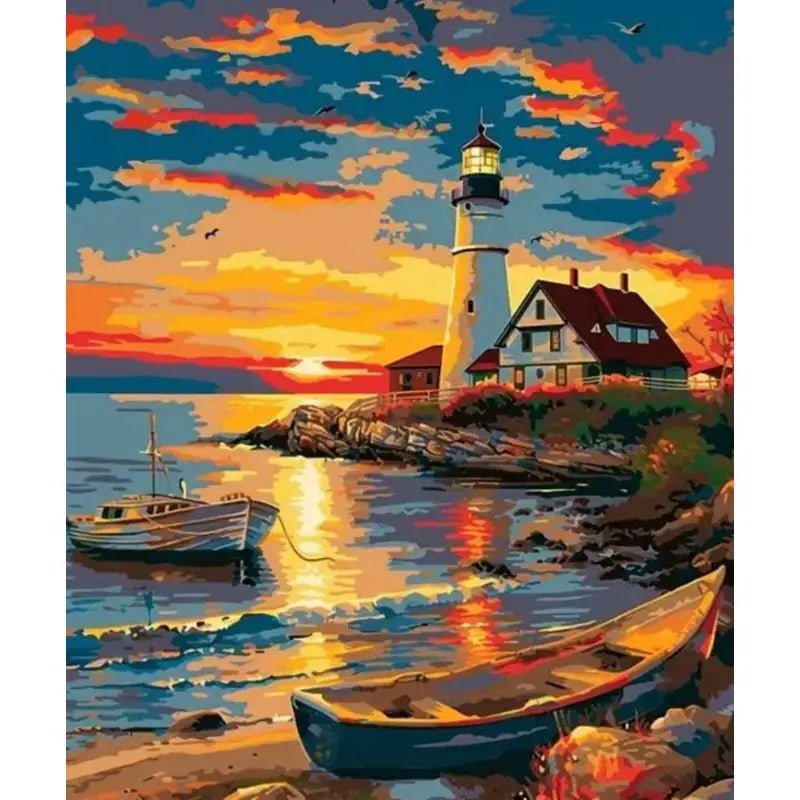 Moonlit Cities & Coastal Escapes Paint by Number Kits for Adults