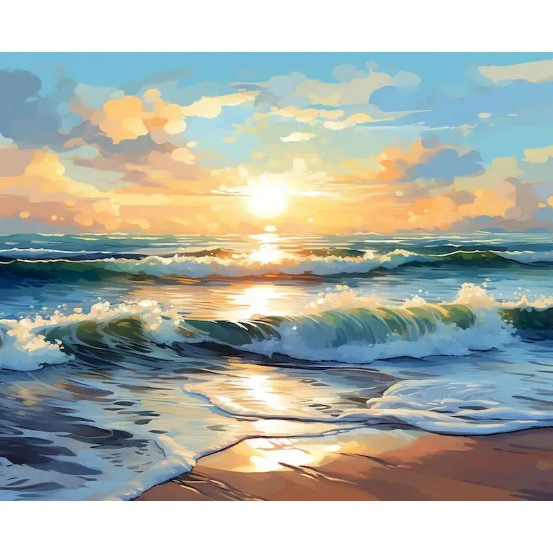 Ocean Waves & Coastal Views Paint by Number Kits for Adults