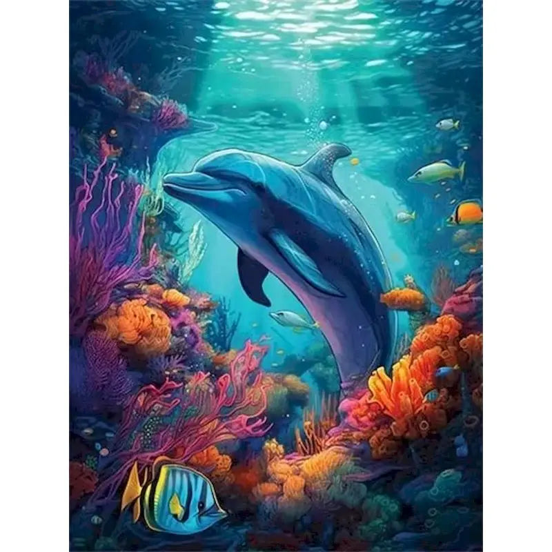 Ocean Life Paint by Number Kits for Adults