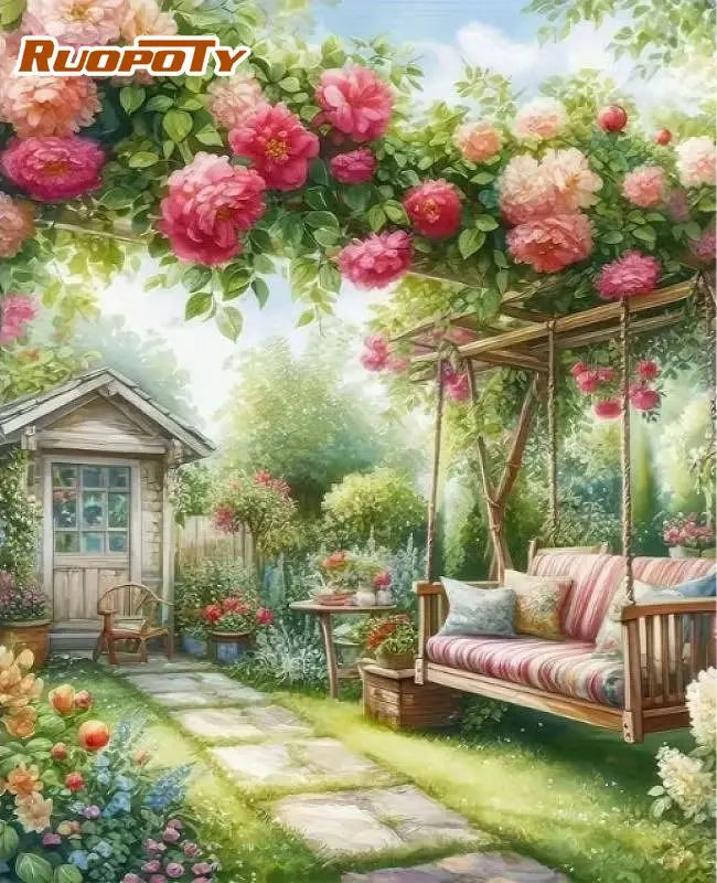 Cottage Garden Paint by Number Kits for Adults