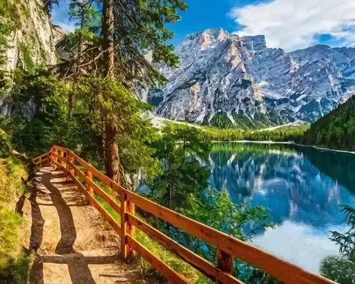 Mountain Waters Paint by Number Kits for Adults