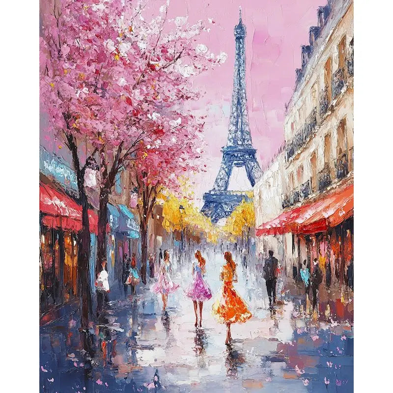 Paris in Pink Paint by Number Kits for Adults