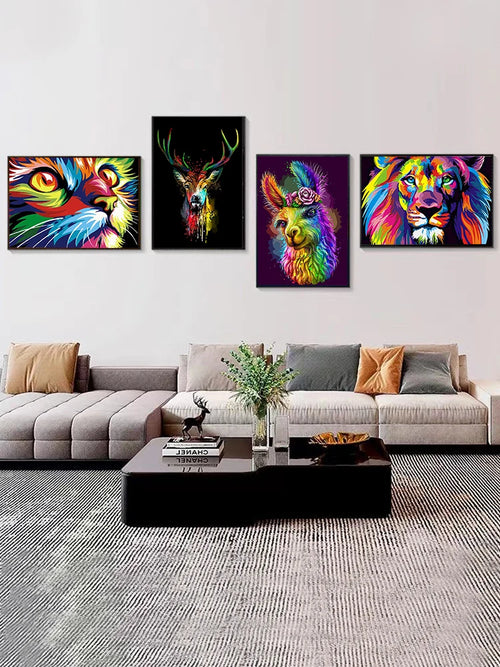 Colorful Creatures Paint by Number Kits for Adults