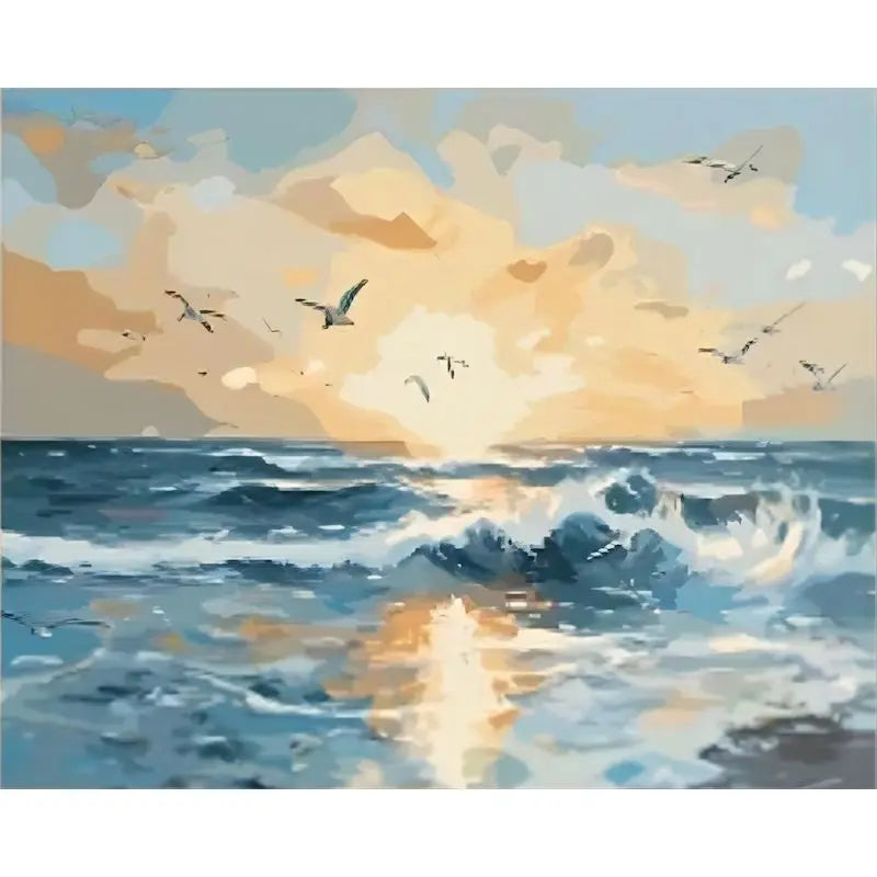 Ocean Waves & Coastal Views Paint by Number Kits for Adults