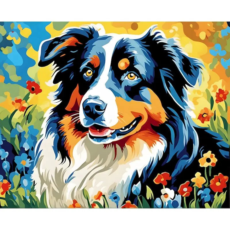 Dogs in Bloom Paint by Number Kits for Adults