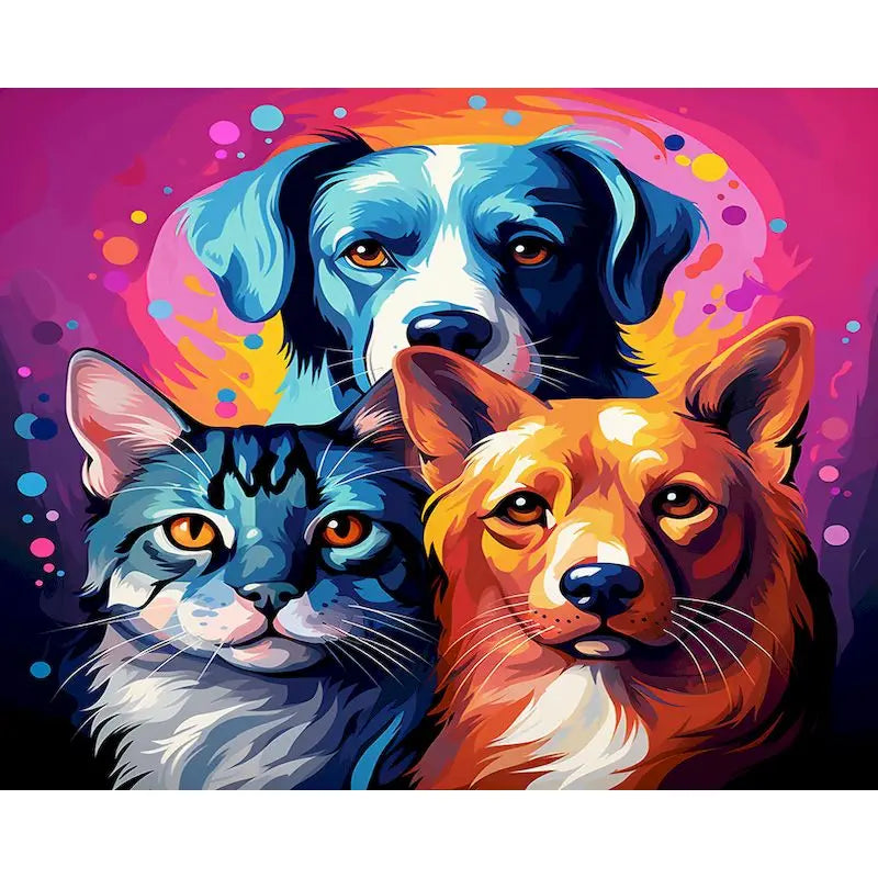 Dogs in Bloom Paint by Number Kits for Adults