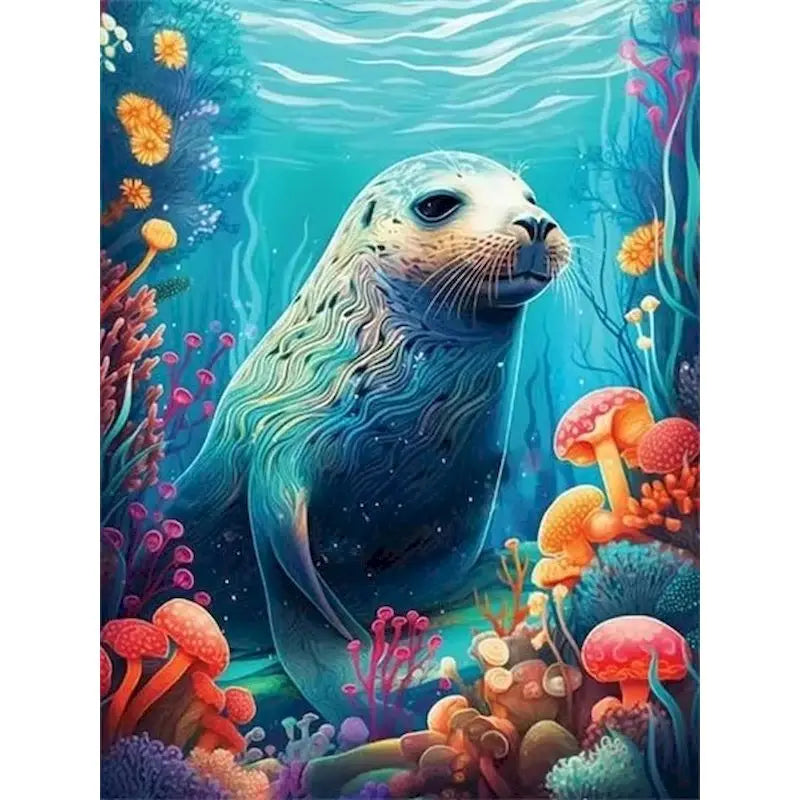 Ocean Life Paint by Number Kits for Adults