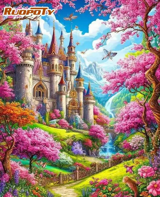 Enchanted Gardens &amp; Waterscapes Paint by Number Kits for Adults
