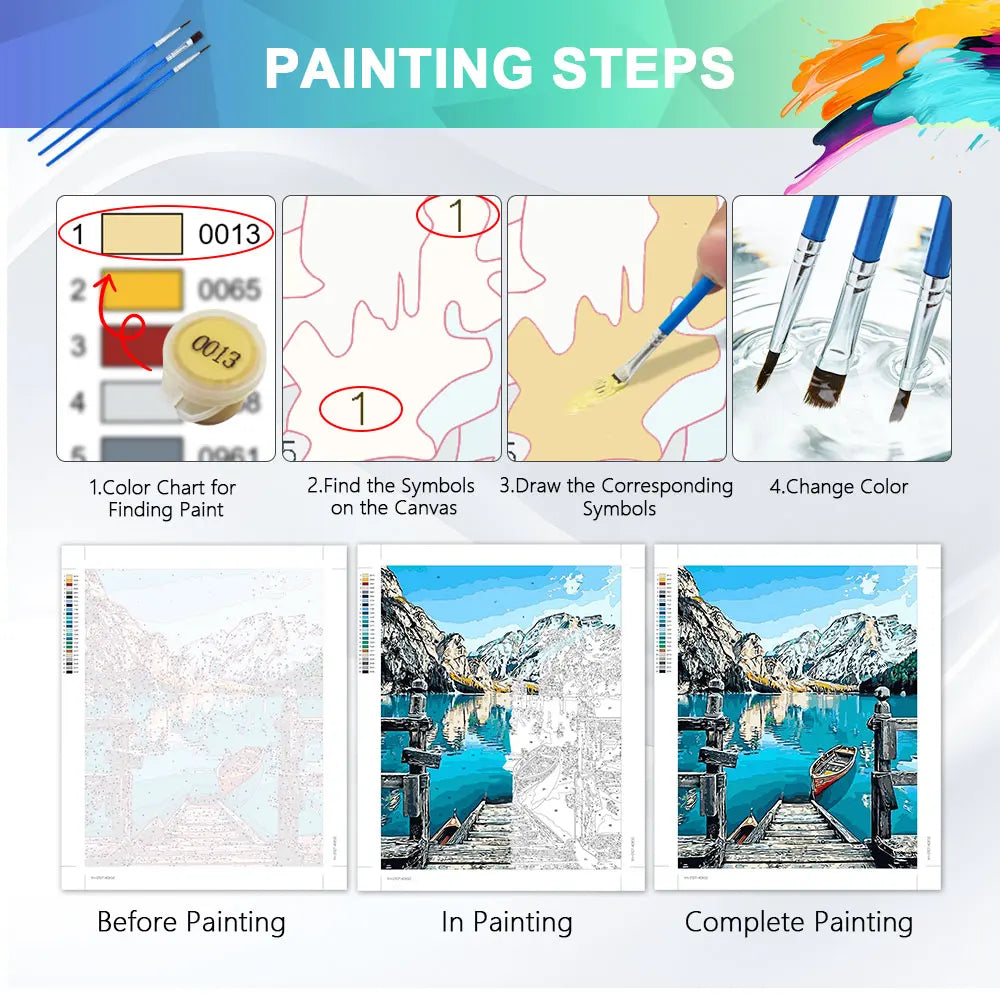 Cat Paint by Number Kits for Adults