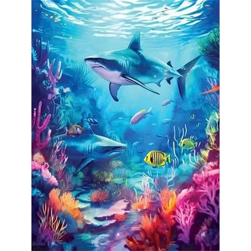 Ocean Life Paint by Number Kits for Adults