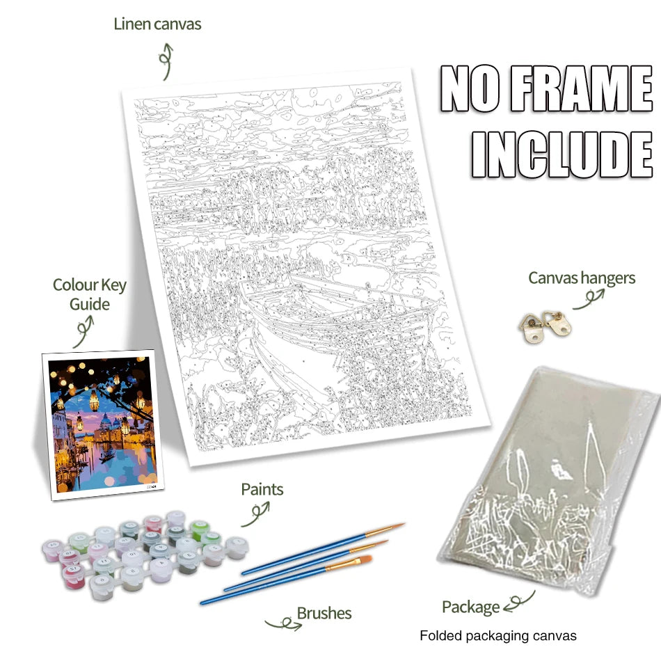 Wild Animal Paint by Number Kits for Adults