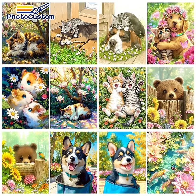 Whimsical Animals Paint by Number Kits