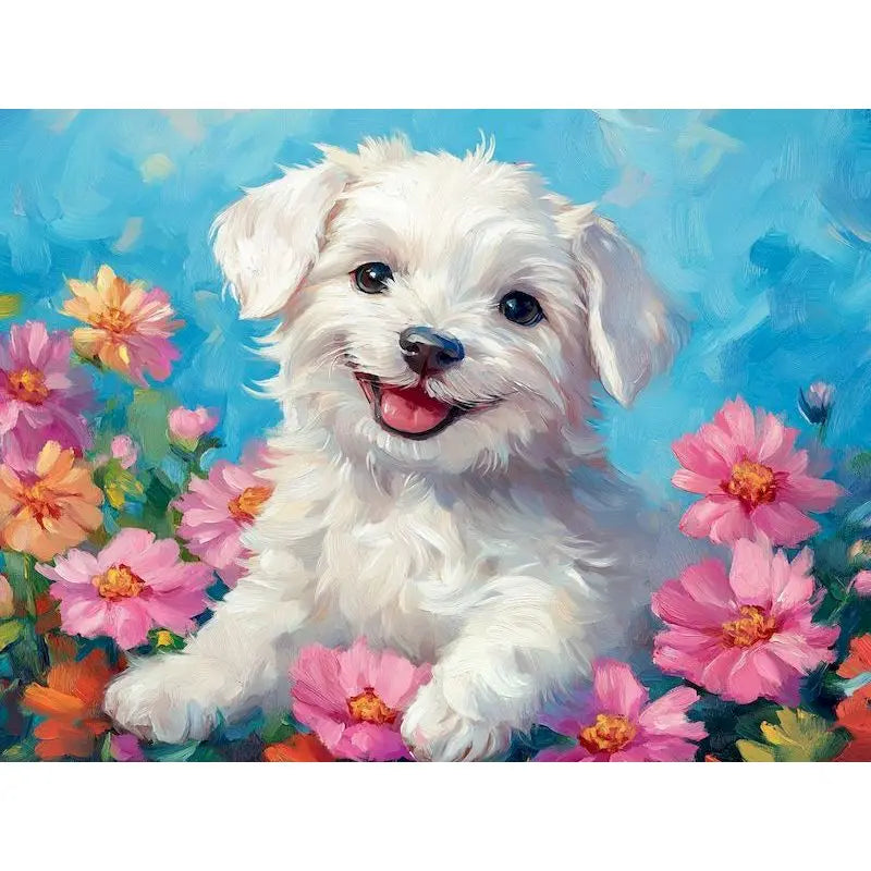 Dogs in Bloom Paint by Number Kits for Adults