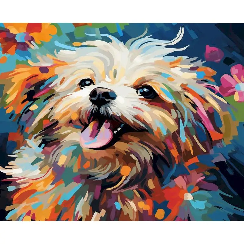 Dogs in Bloom Paint by Number Kits for Adults