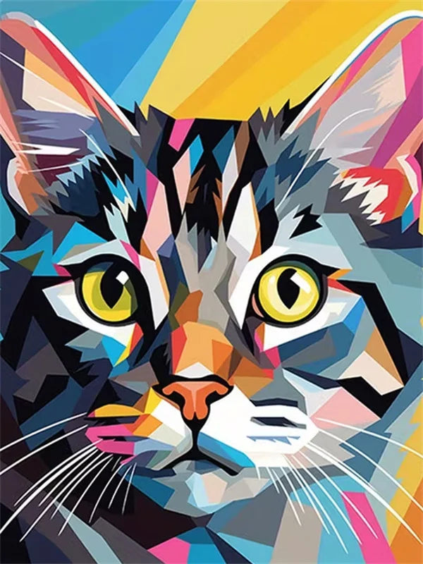 Cat Paint by Number Kits for Adults
