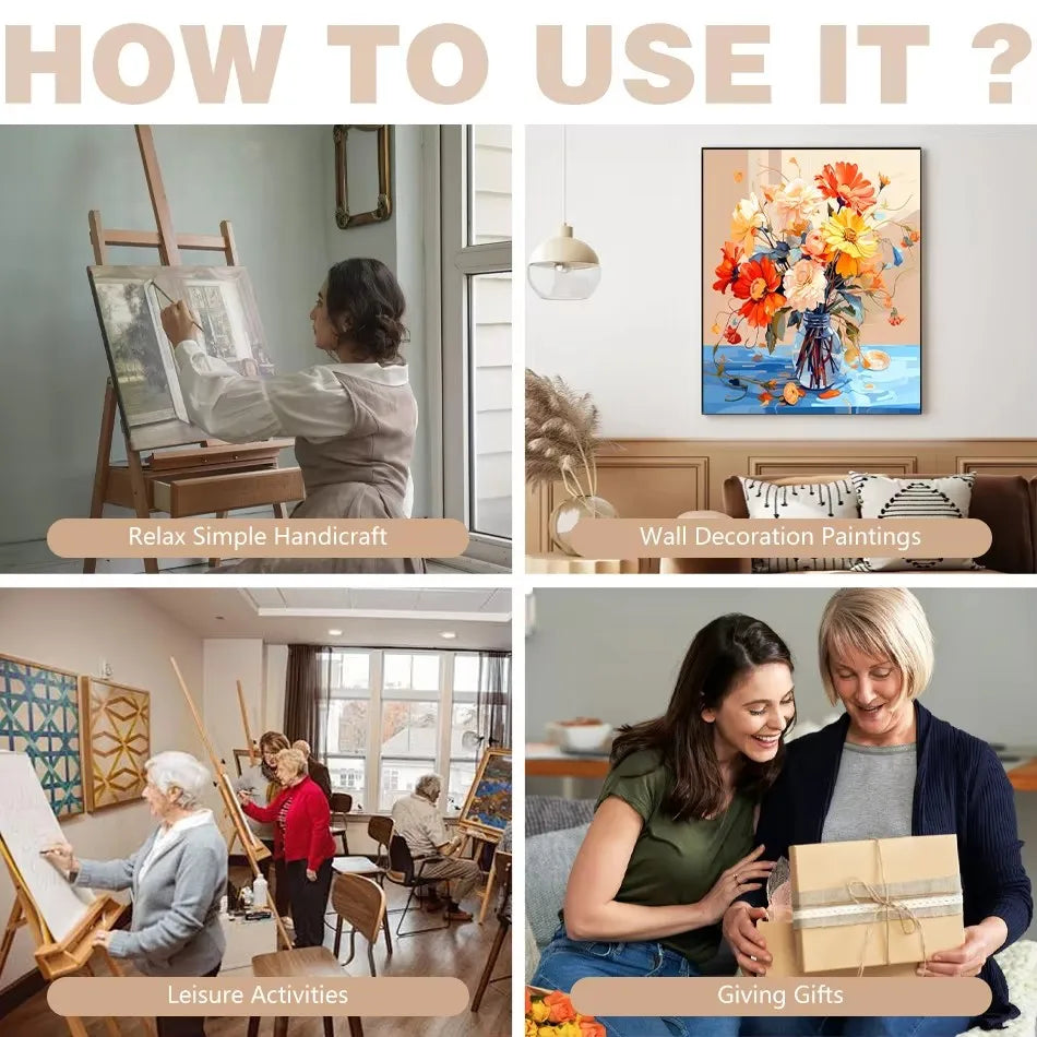 Pastel Paradise Paint by Number Kits for Adults