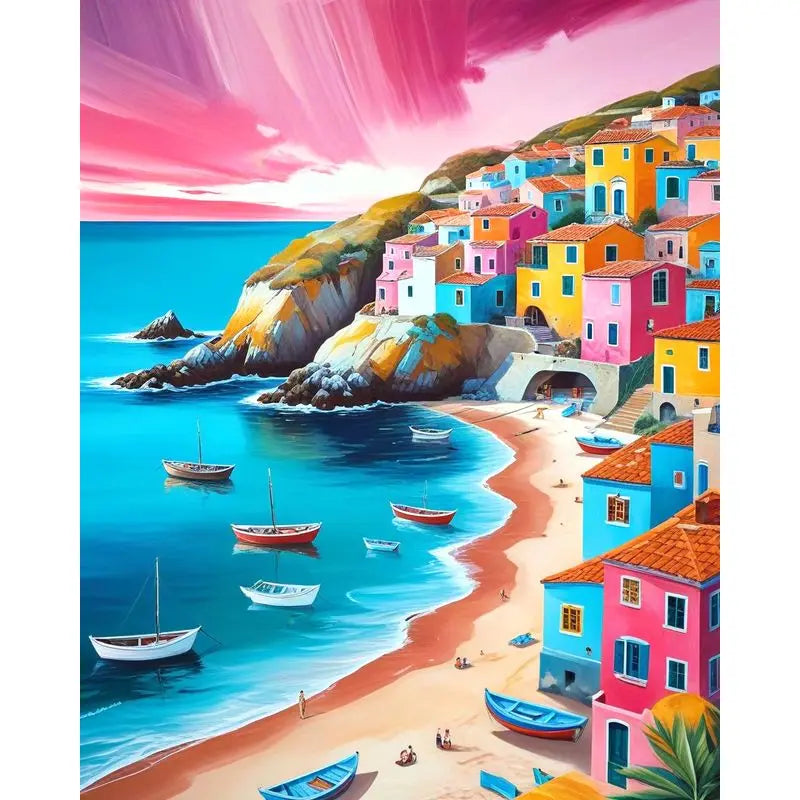Pastel Paradise Paint by Number Kits for Adults