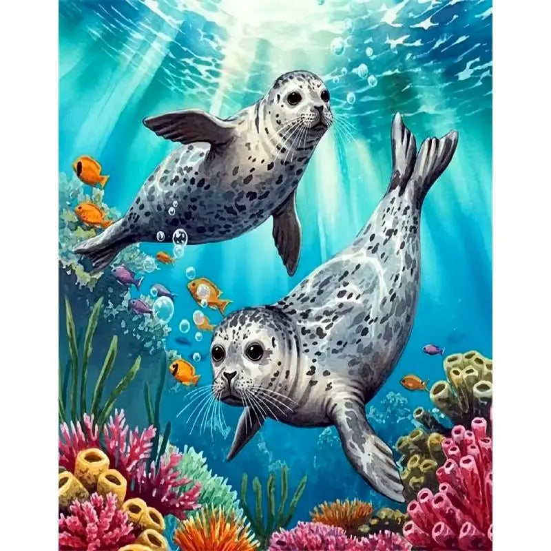 Sea Animals Paint By Number Kit