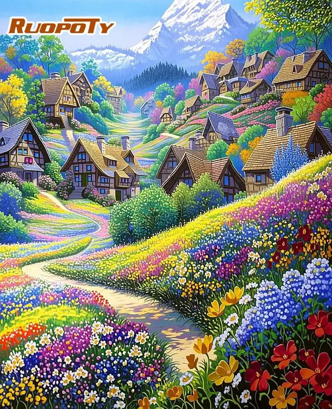Cottage Garden Paint by Number Kits for Adults