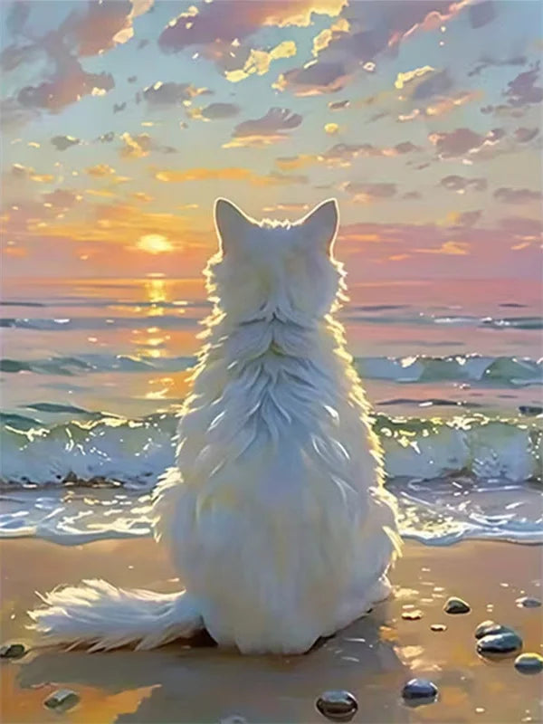 Cat Paint by Number Kits for Adults
