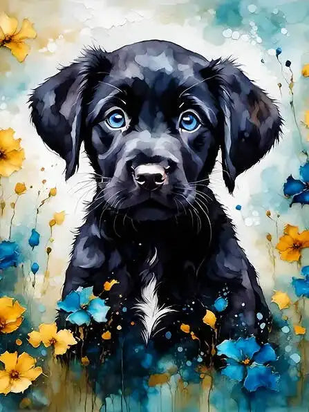 Colorful Dogs Paint by Number Kits for Adults