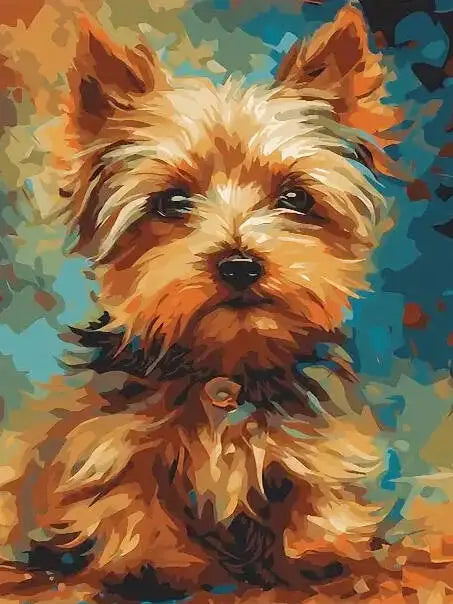 Colorful Dogs Paint by Number Kits for Adults