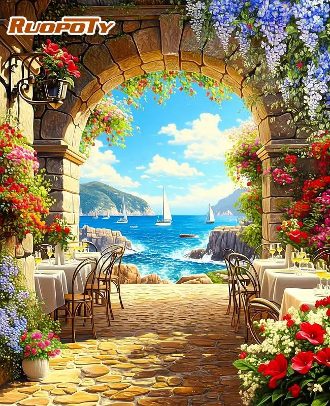 Cottage Garden Paint by Number Kits for Adults