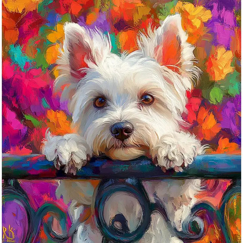 Dogs in Bloom Paint by Number Kits for Adults
