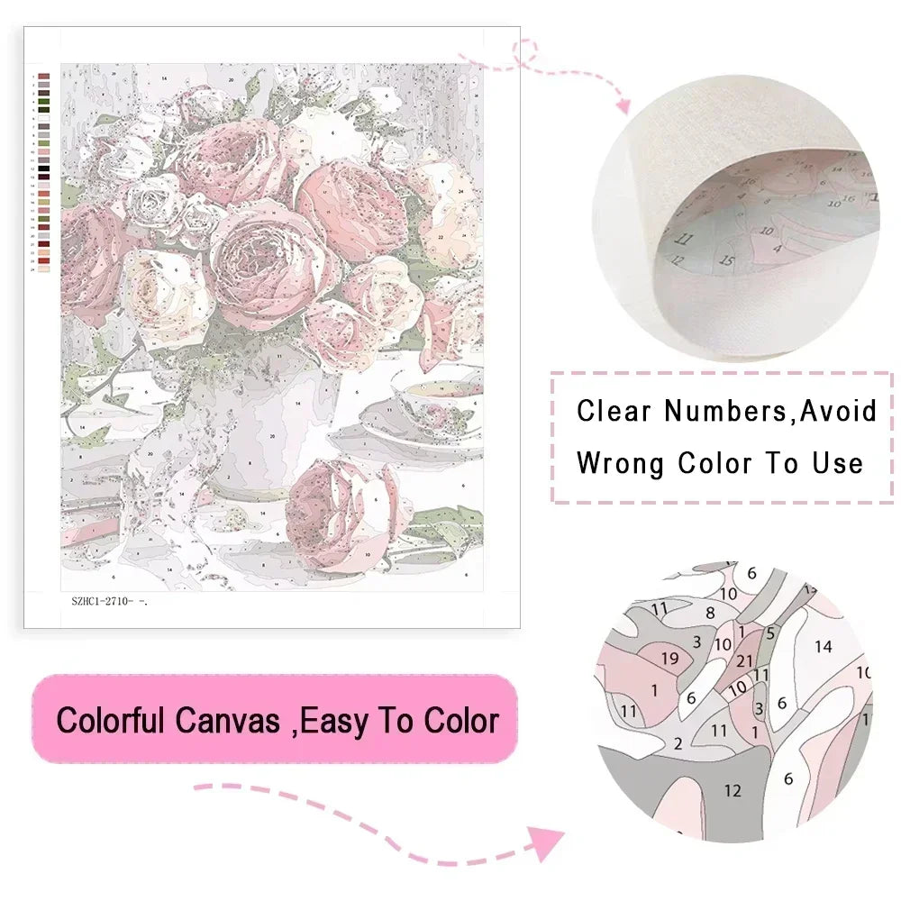 Mountain Waters Paint by Number Kits for Adults